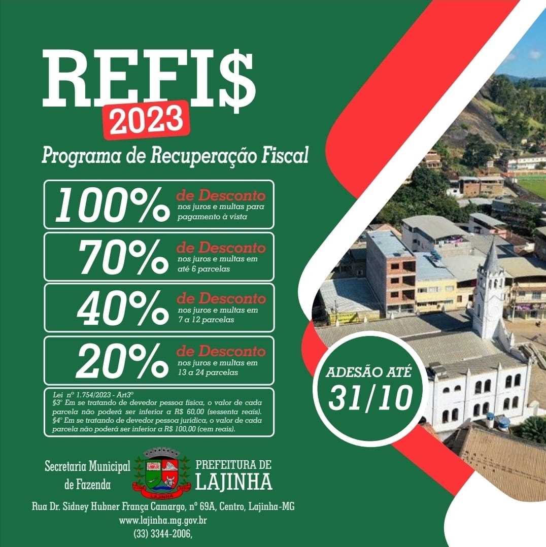 Prefeitura Municipal De Lajinha REFIS 2023